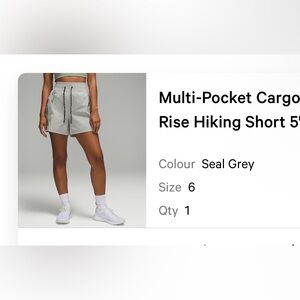 WOMENS lululemon HIKE Tan/GRAY Shorts with Black Accents